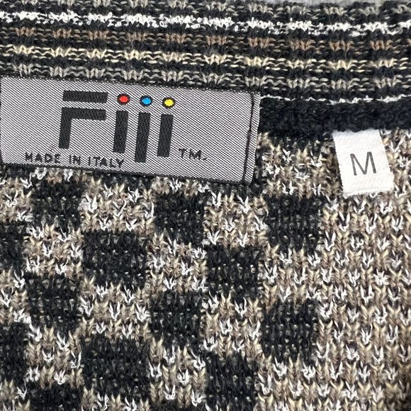 VINTAGE FIII ITALIAN GEOMETRIC SWEATER CROSBY MULTICOLOR M - Picture 7 of 9
